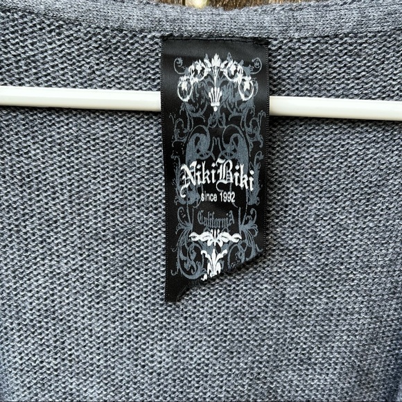 Niki Biki Wool Blend Ombre Hooded Cardigan Sweater Sz M - Picture 8 of 16